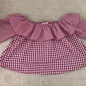 Lovers and Friends Red and white top size L